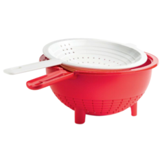 Дуршлаг Tupperware Г12 красный/белый