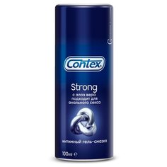 Гель-смазка Contex Strong с алоэ вера, подходит для анального секса 100 мл флакон
