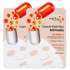 Aepwoom Маска для лица с капсулой для проблемной кожи Capsule Sheet Mask Anti-trouble, 23 мл, 2 шт.