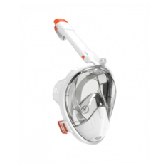 Набор для плавания BRADEX полнолицевой, размер S/M белый/оранжевый