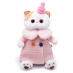 Мягкая игрушка Basik&Co Кошка Ли-Ли в комбинированном пальто 27 см
