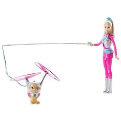 Кукла Barbie Космические приключения с летающим котом Попкорном, 29 см, DWD24