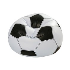 Надувное кресло Bestway Beanless Soccer Ball Chair белый/черный