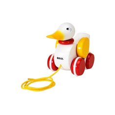 Каталка-игрушка Brio Pull-along Duck (30323) белый