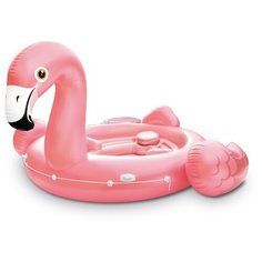 Лодка Intex Фламинго гигант 373x422 см розовый