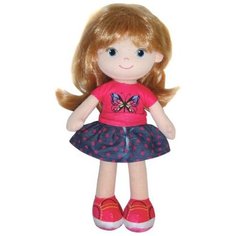 Мягкая игрушка ABtoys Кукла блондинка в синей юбочке 32 см