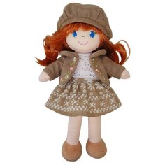Мягкая игрушка ABtoys Кукла в коричневом берете и фетровом костюме 36 см