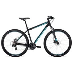 Горный (MTB) велосипед FORWARD Apache 29 2.0 Disc (2020) черный/бирюзовый 21" (требует финальной сборки)