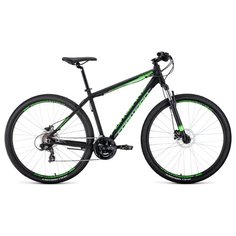 Горный (MTB) велосипед FORWARD Apache 29 3.0 Disc (2020) черный/салатовый 19" (требует финальной сборки)