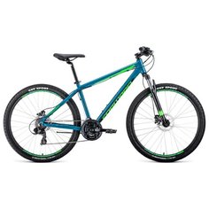 Горный (MTB) велосипед FORWARD Apache 27.5 3.0 Disc (2020) бирюзовый/салатовый 21" (требует финальной сборки)
