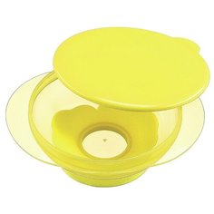 Тарелка Happy Baby на присоске с крышкой (15002) lemon