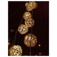 Гирлянда Globo Lighting Venuto 190 см, 29954-20, 20 ламп, теплый белый/белый провод