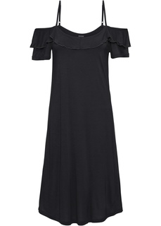 Платье трикотажное с воланами Bonprix