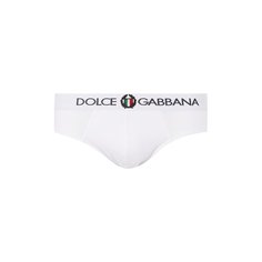 Хлопковые брифы с широкой резинкой Dolce & Gabbana