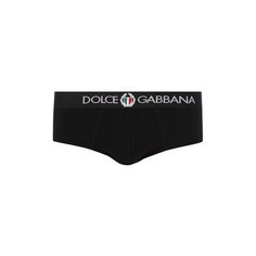 Хлопковые брифы с широкой резинкой Dolce & Gabbana