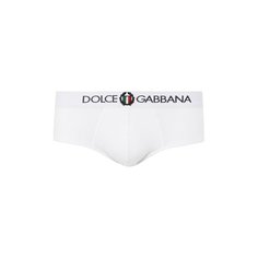 Хлопковые брифы с широкой резинкой Dolce & Gabbana