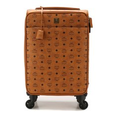Кожаный дорожный чемодан на колесиках MCM