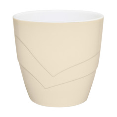 Кашпо Пластавеню грация 1.2л со вставкой кремовое d-13 см h-13 см
