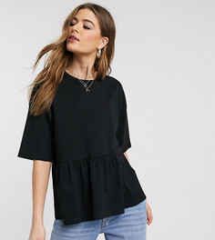Свободный топ ASOS DESIGN Tall-Черный