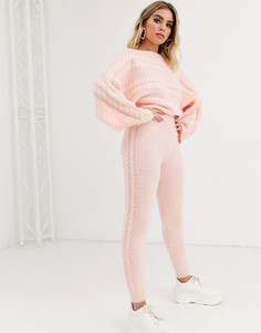 Пушистые джоггеры от комплекта для дома ASOS DESIGN-Розовый