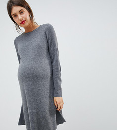 Платье с оборкой ASOS DESIGN Maternity-Серый