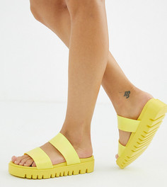 Желтые сандалии для широкой стопы ASOS DESIGN-Желтый