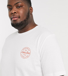 Белая футболка с крупным принтом Jack & Jones Originals-Белый