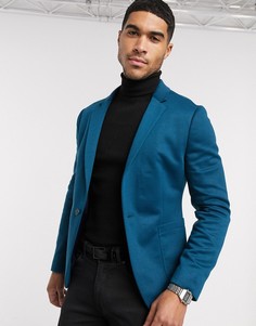 Синий супероблегающий пиджак ASOS DESIGN