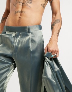 Серые брюки узкого кроя ASOS DESIGN-Серый