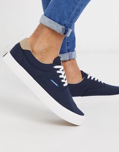 Темно-синие парусиновые кеды Jack & Jones-Темно-синий