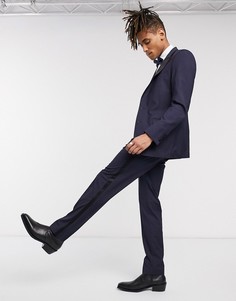 Темно-синие облегающие брюки ASOS DESIGN-Темно-синий