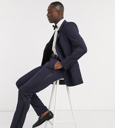 Темно-синие брюки скинни под смокинг ASOS DESIGN Tall-Темно-синий
