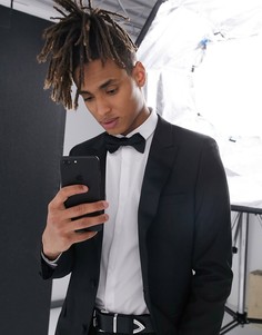 Черный облегающий пиджак-смокинг ASOS DESIGN