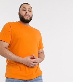 Оранжевая футболка из органического хлопка ASOS DESIGN Plus-Оранжевый