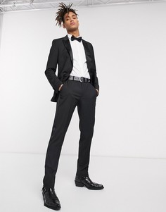 Черные брюки скинни ASOS DESIGN-Черный