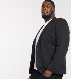 Черный супероблегающий трикотажный пиджак ASOS DESIGN Plus