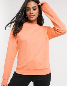 Коралловый свитшот из органического хлопка ASOS DESIGN-Розовый