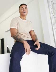 Бежевая футболка из органического хлопка ASOS DESIGN-Бежевый