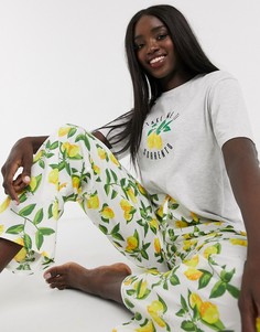 Трикотажная футболка от комплекта с принтом "take me to Sorrento" ASOS DESIGN-Серый
