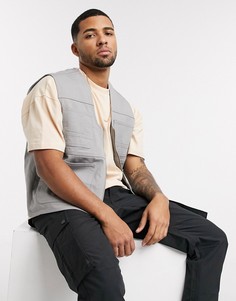 Серый жилет ASOS DESIGN