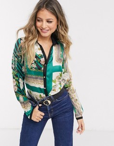 Блузка с разноцветным принтом Morgan-Мульти