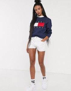 Белые джинсовые шорты Tommy Jeans-Белый
