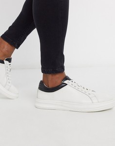 Кожаные кроссовки на массивной подошве Dune-Белый