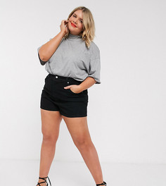 Черные джинсовые шорты в винтажном стиле ASOS DESIGN Curve-Черный
