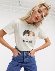 Белая футболка с ангелами Fiorucci-Бежевый