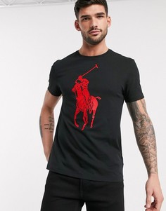 Черная футболка с логотипом Polo Ralph Lauren-Черный