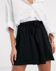 Шорты со шнурком ASOS DESIGN-Черный