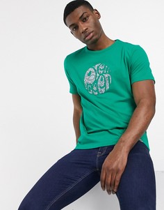 Зеленая футболка с логотипом Pretty Green-Зеленый