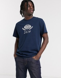 Синяя свободная футболка с принтом Levis-Темно-синий Levis®