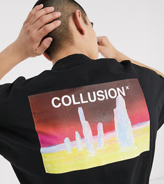 Oversized-футболка с принтом COLLUSION-Мульти